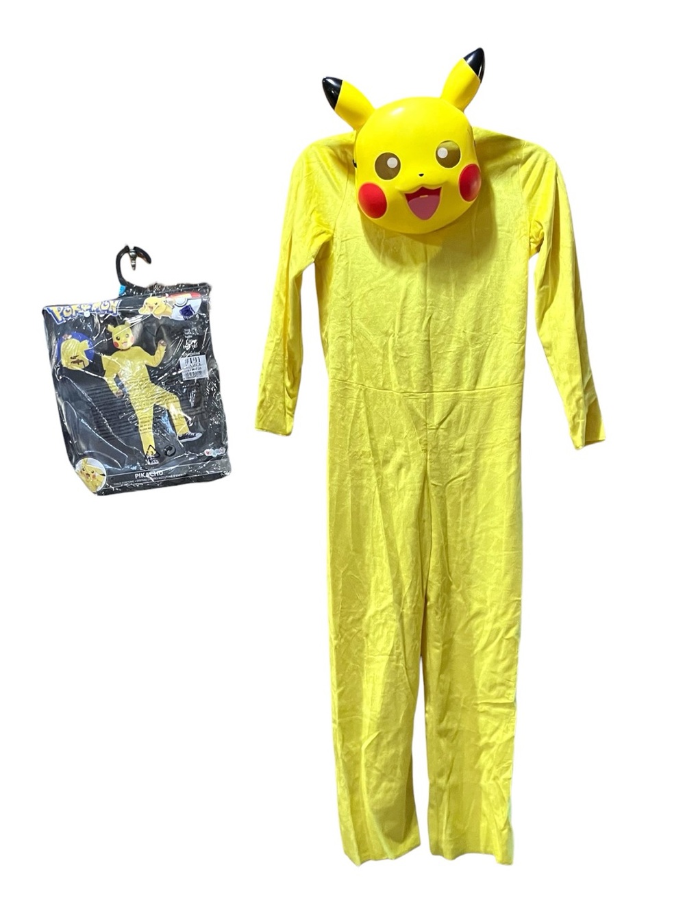 Pikachu Pokemon Classic Child Large 10-12 Halloween Costume Kids Mask Suit